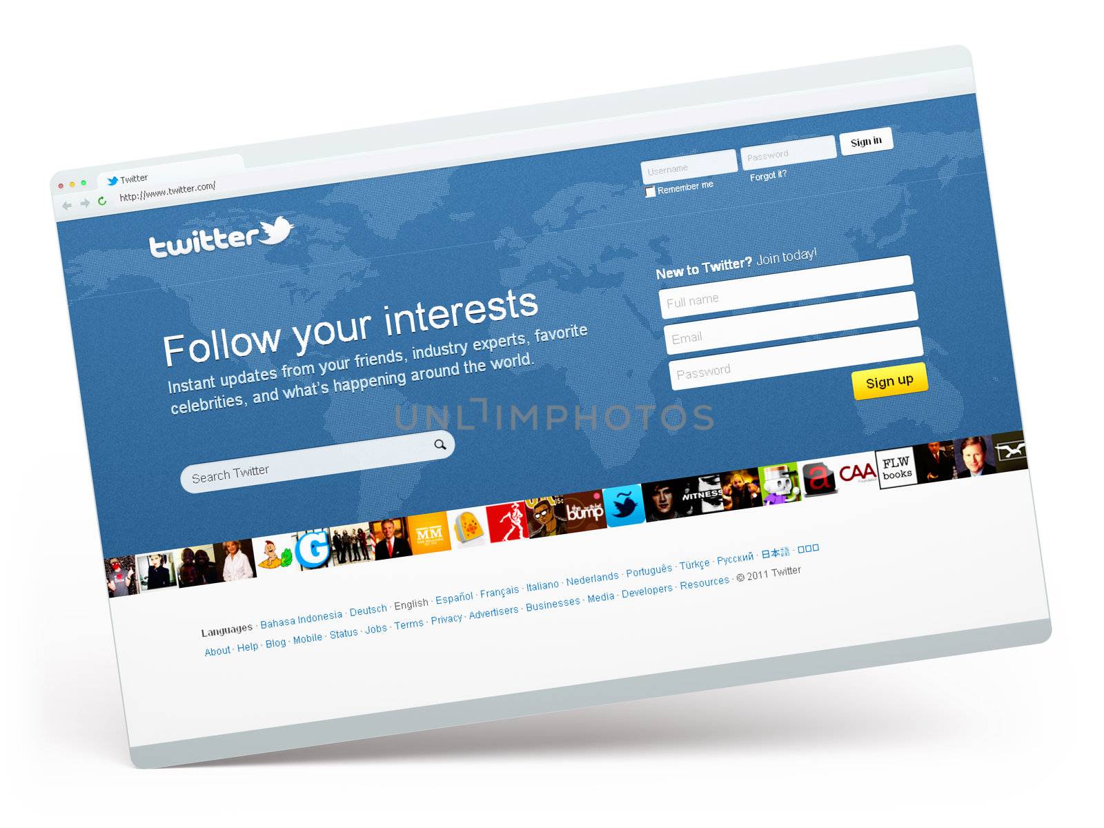 Twitter.com home page by maxkabakov