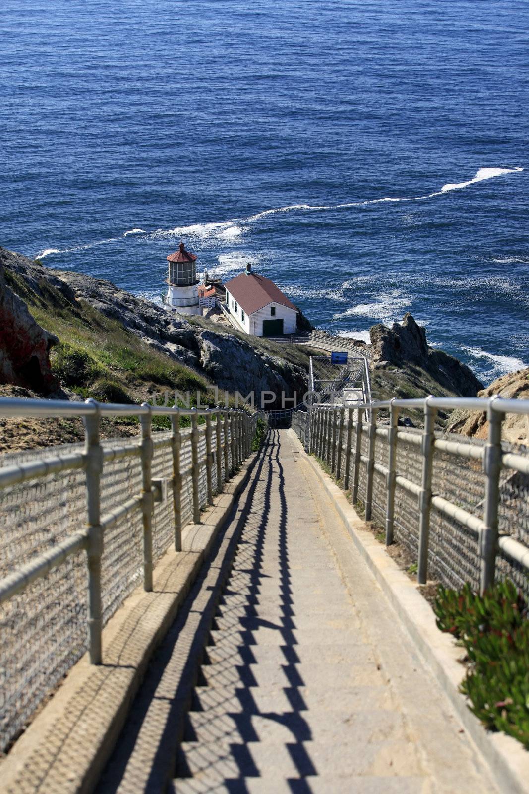 Point Reyes Lighthouse at sunny day, California