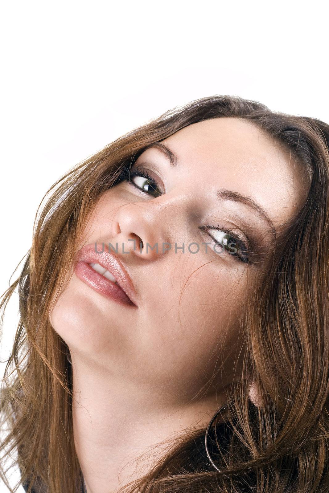 portrait of the young beauty woman. Isolated 4