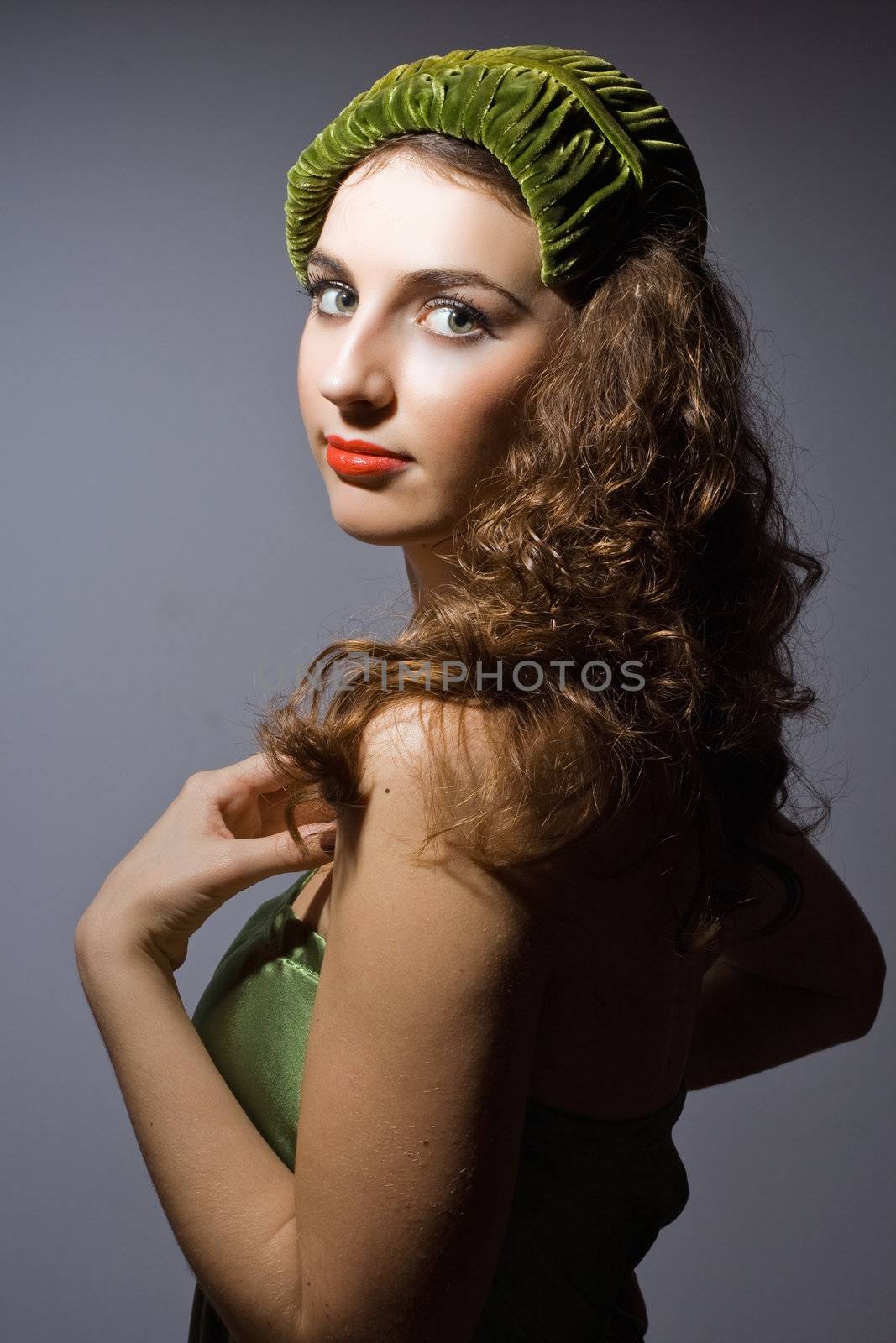 Portrait of a nice sensual young lady