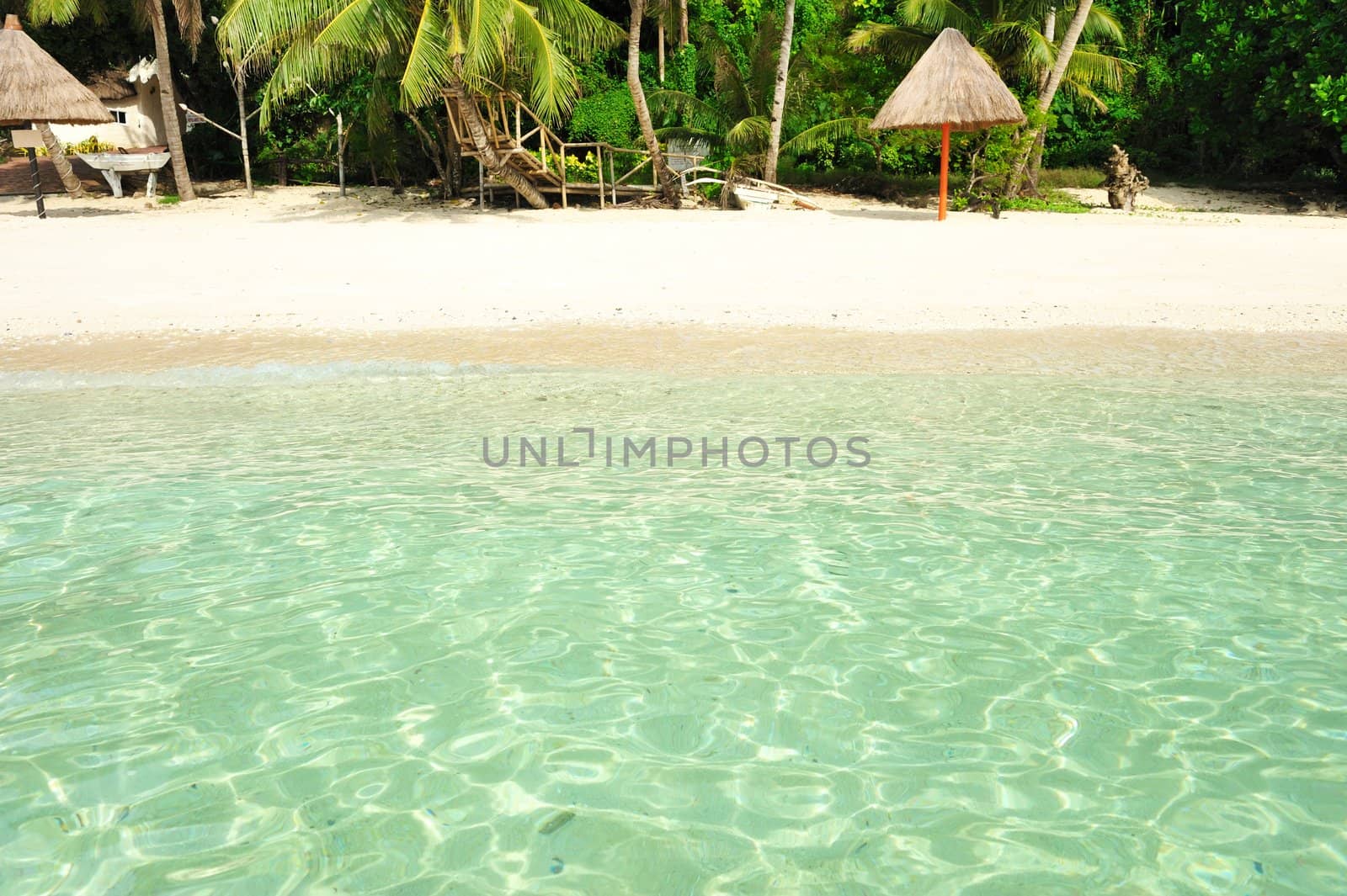 Beautiful wild beach at remote island, Philippines