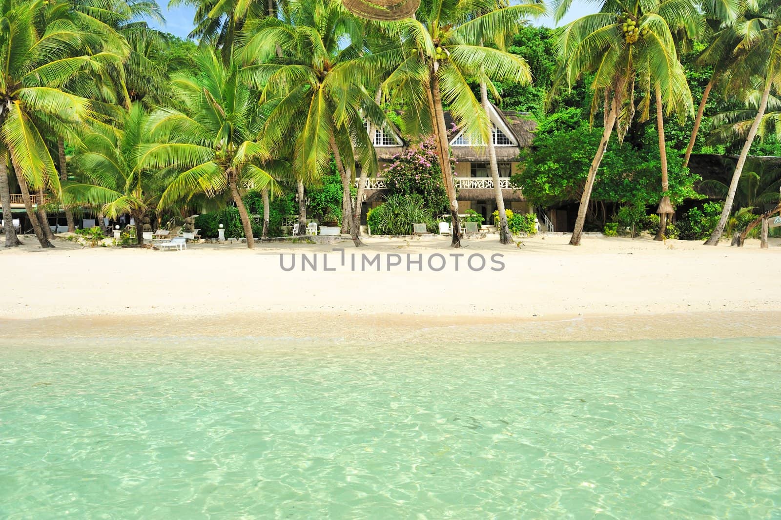 Beautiful wild beach at remote island, Philippines