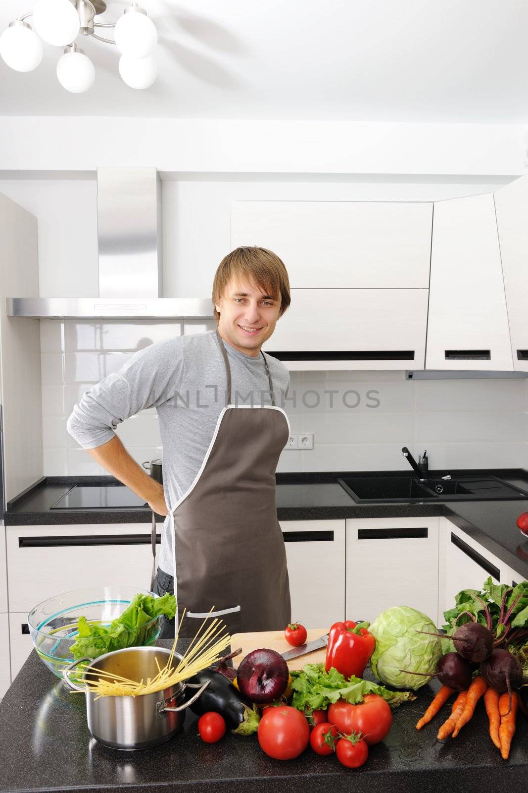 Man in kitchen by haveseen