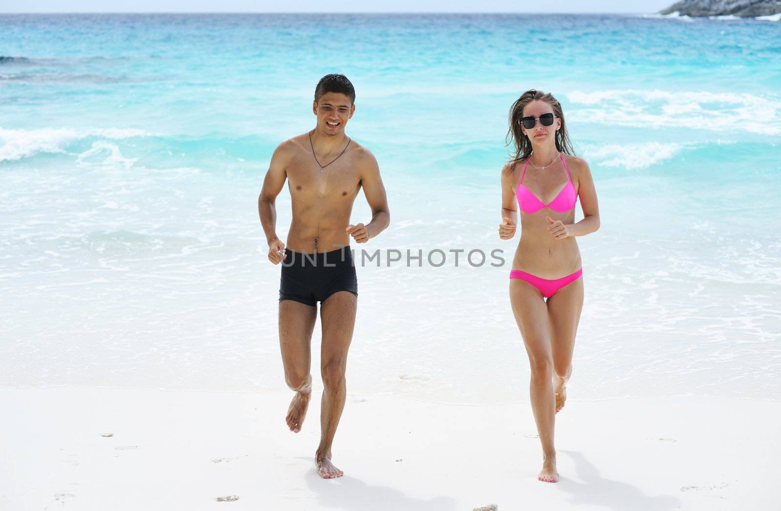 Couple on a tropical beach