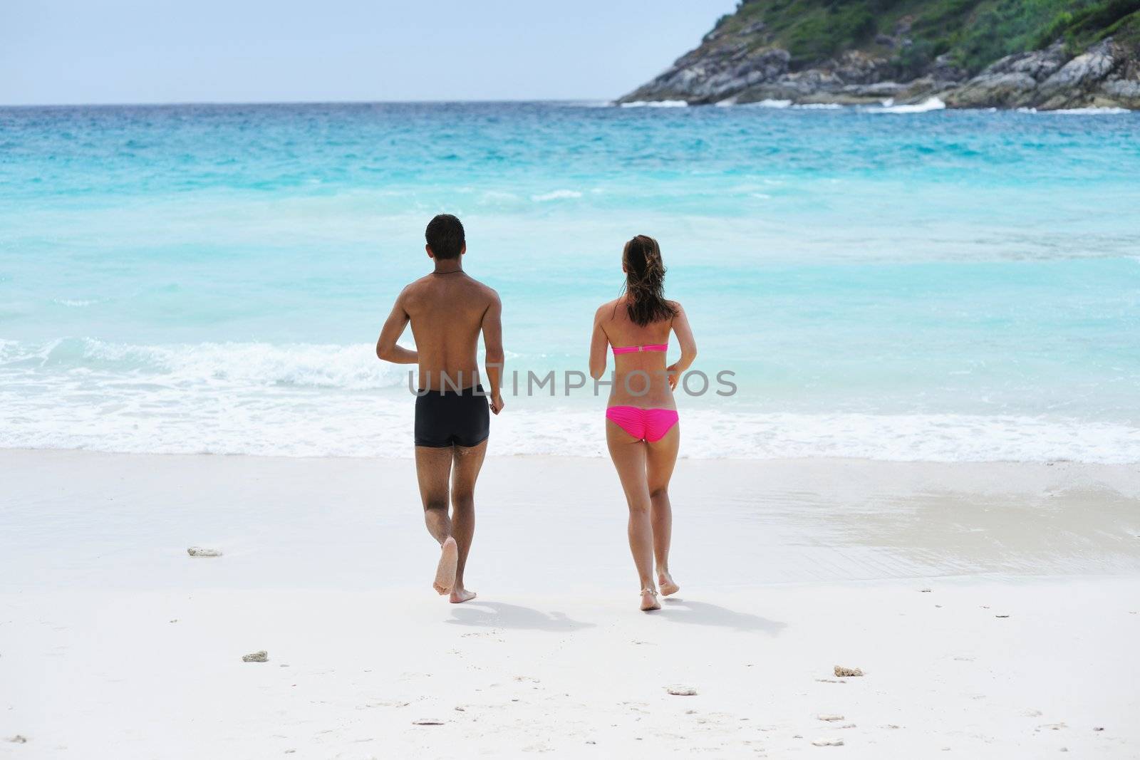 Couple on a tropical beach