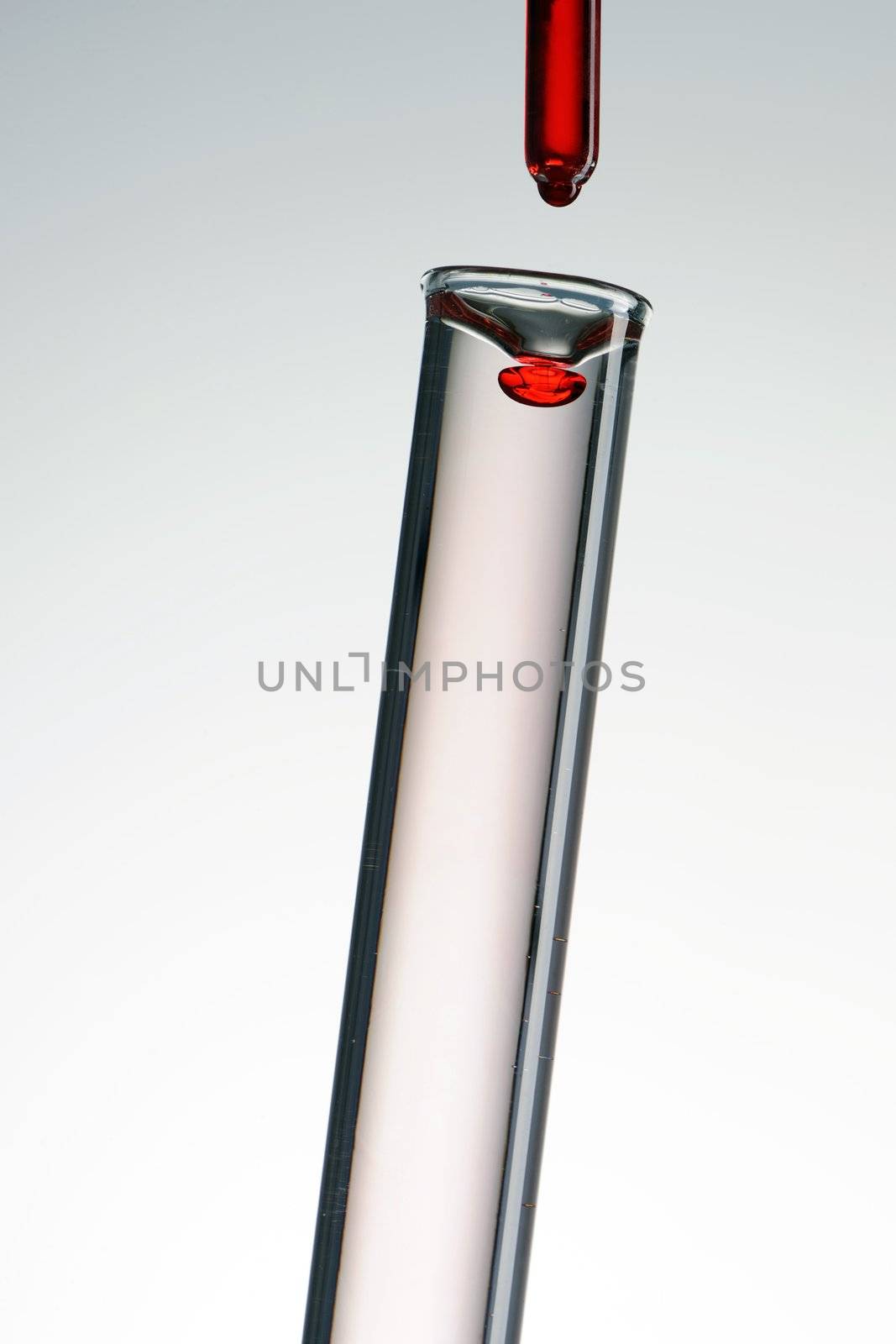 Test tube and pipette close-up