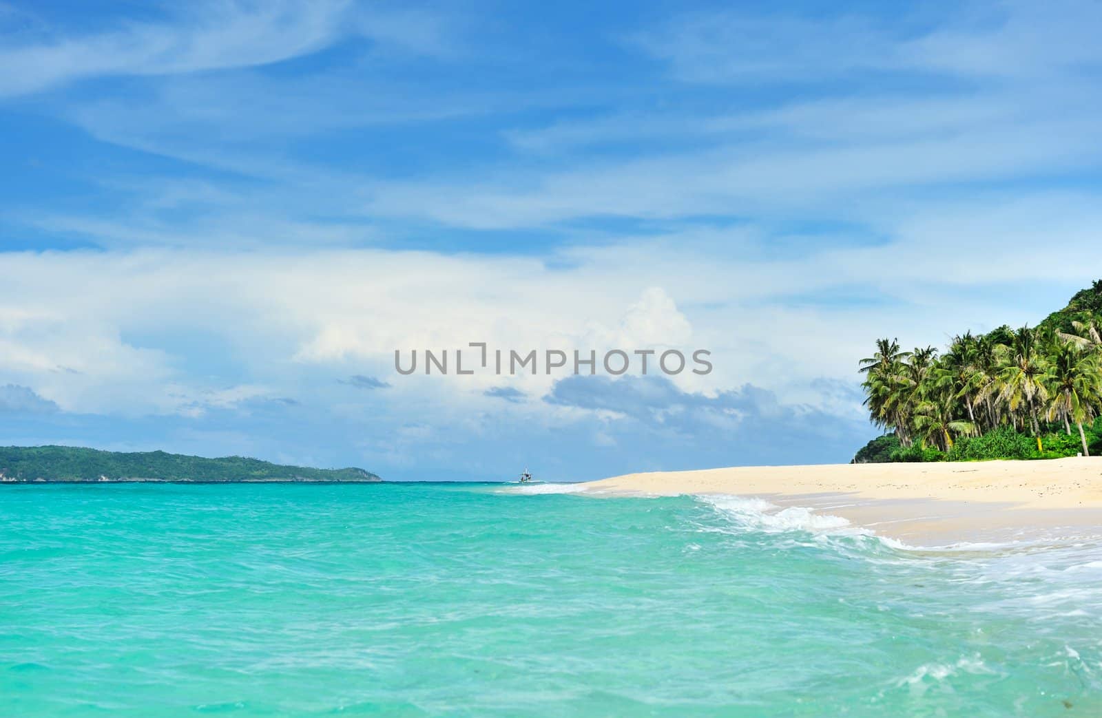Beautiful wild beach at remote island, Philippines