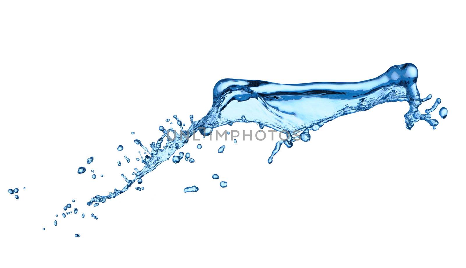 Beautiful water splash isolated on white