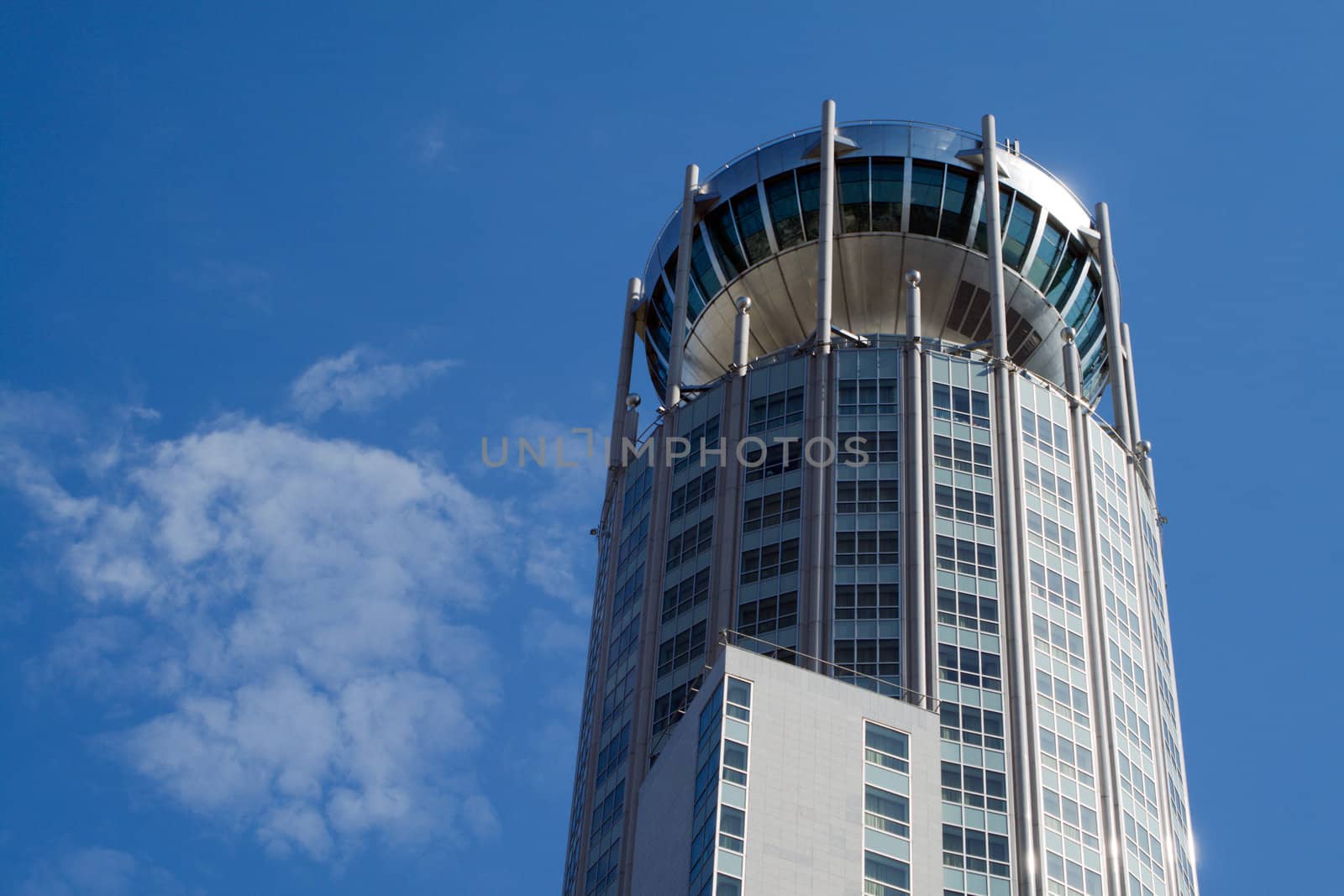 Modern building on background blue sky. Moscow, Russia. 2