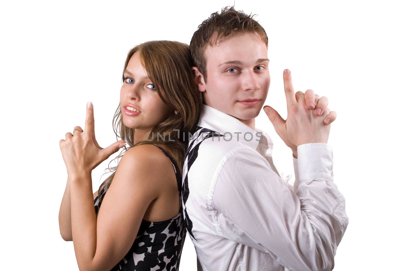 Young beauty couple. Isolated on white background 5 by acidgrey