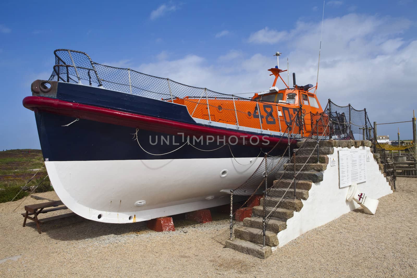A Lifeboat at Land's End in Cornwall, England.