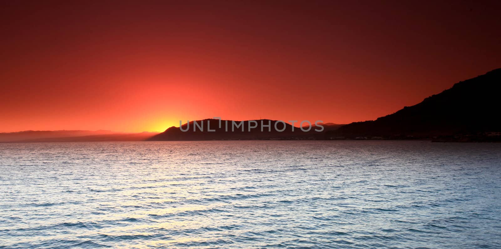 Mediterranean Sunset at Pefkos by olliemt
