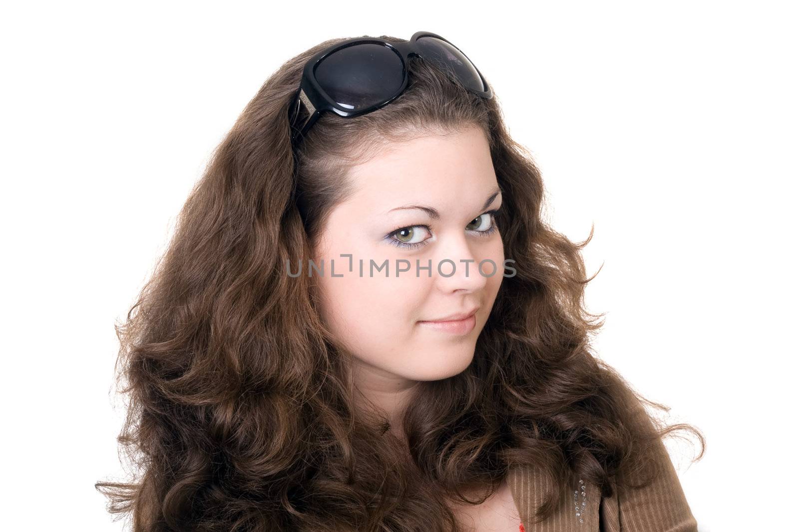 Portrait of  the young beauty woman. Isolated.