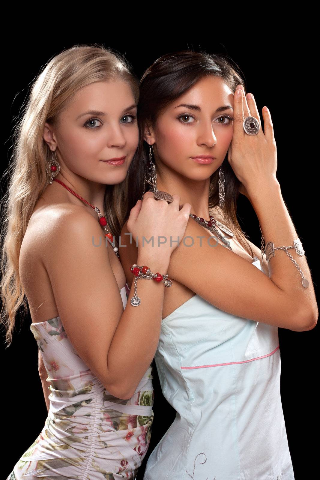 Portrait of a two sexy young women