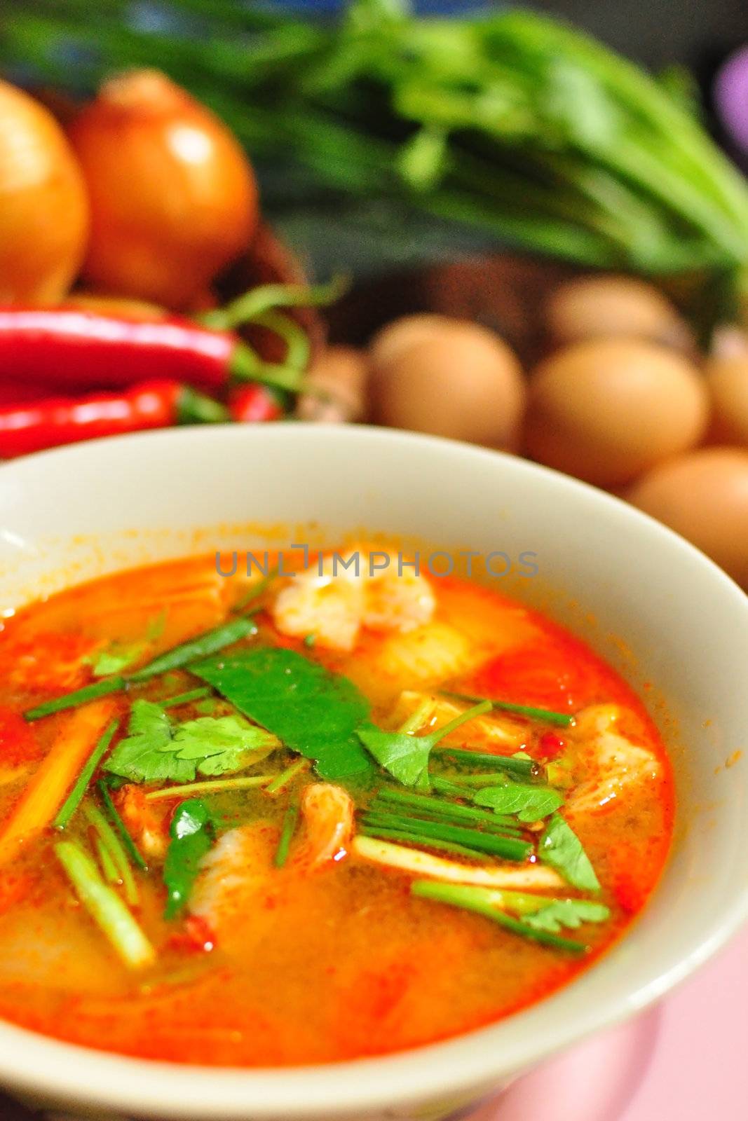 Thai Food Tom Yum Goong by TanawatPontchour