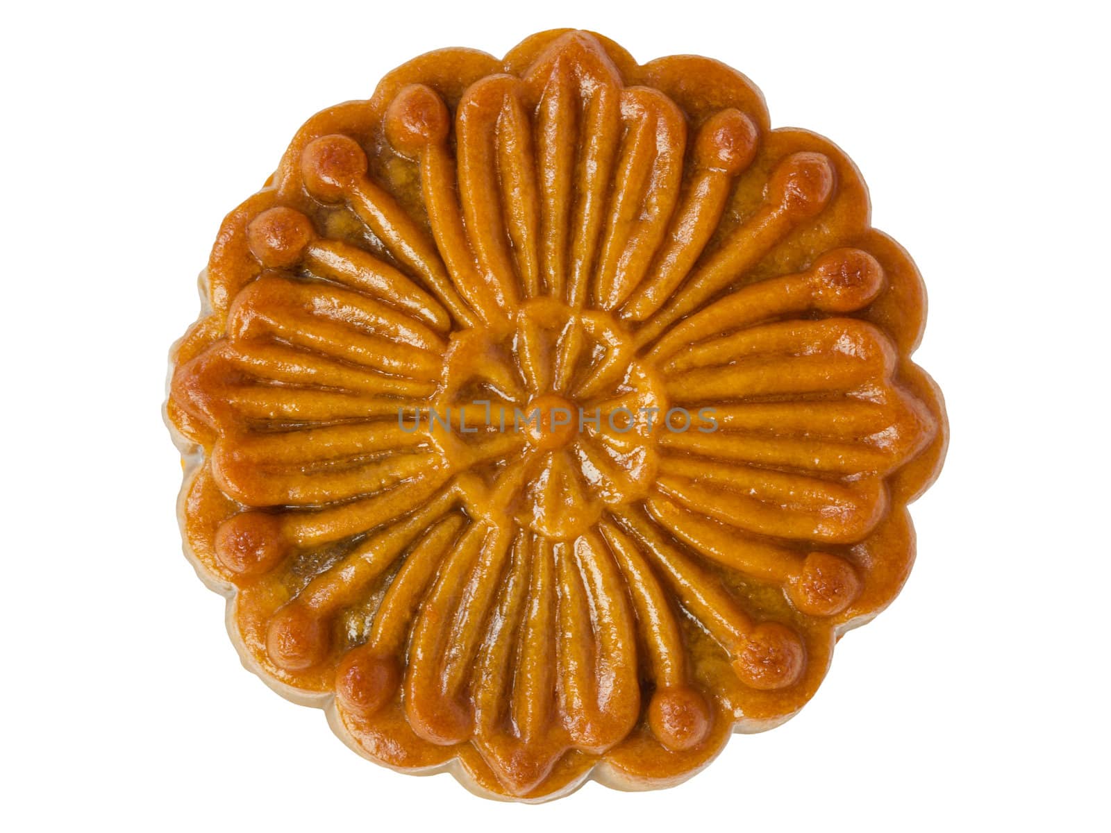 Chinese moon cake, top view