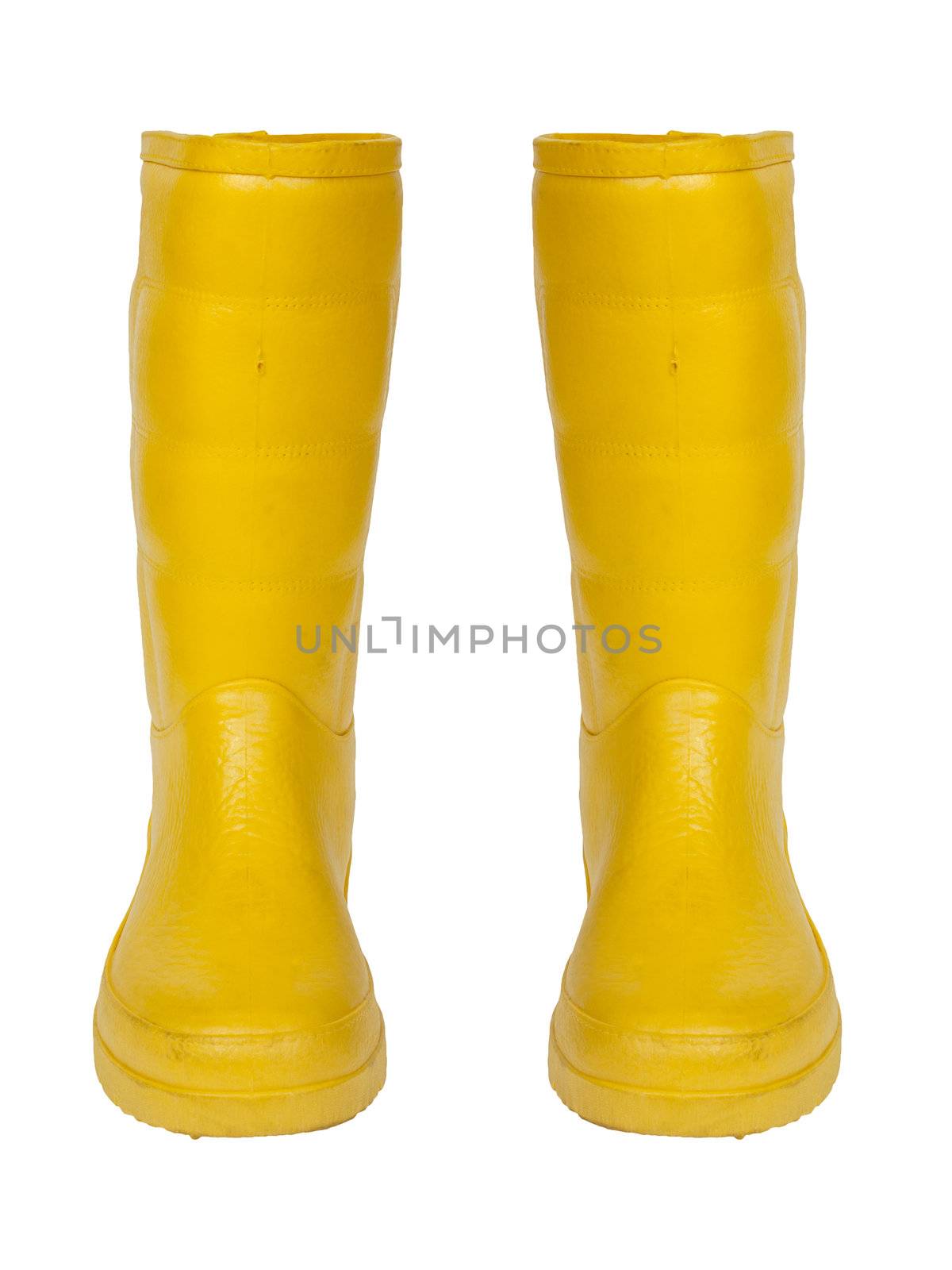 rubber boot yellow color