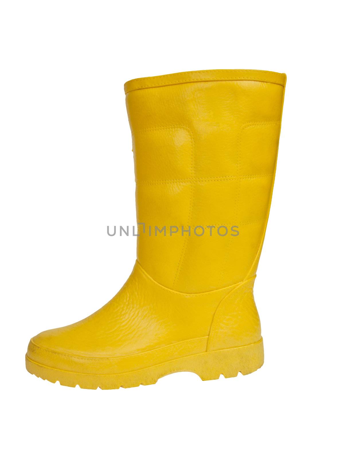 rubber boot yellow color by FrameAngel