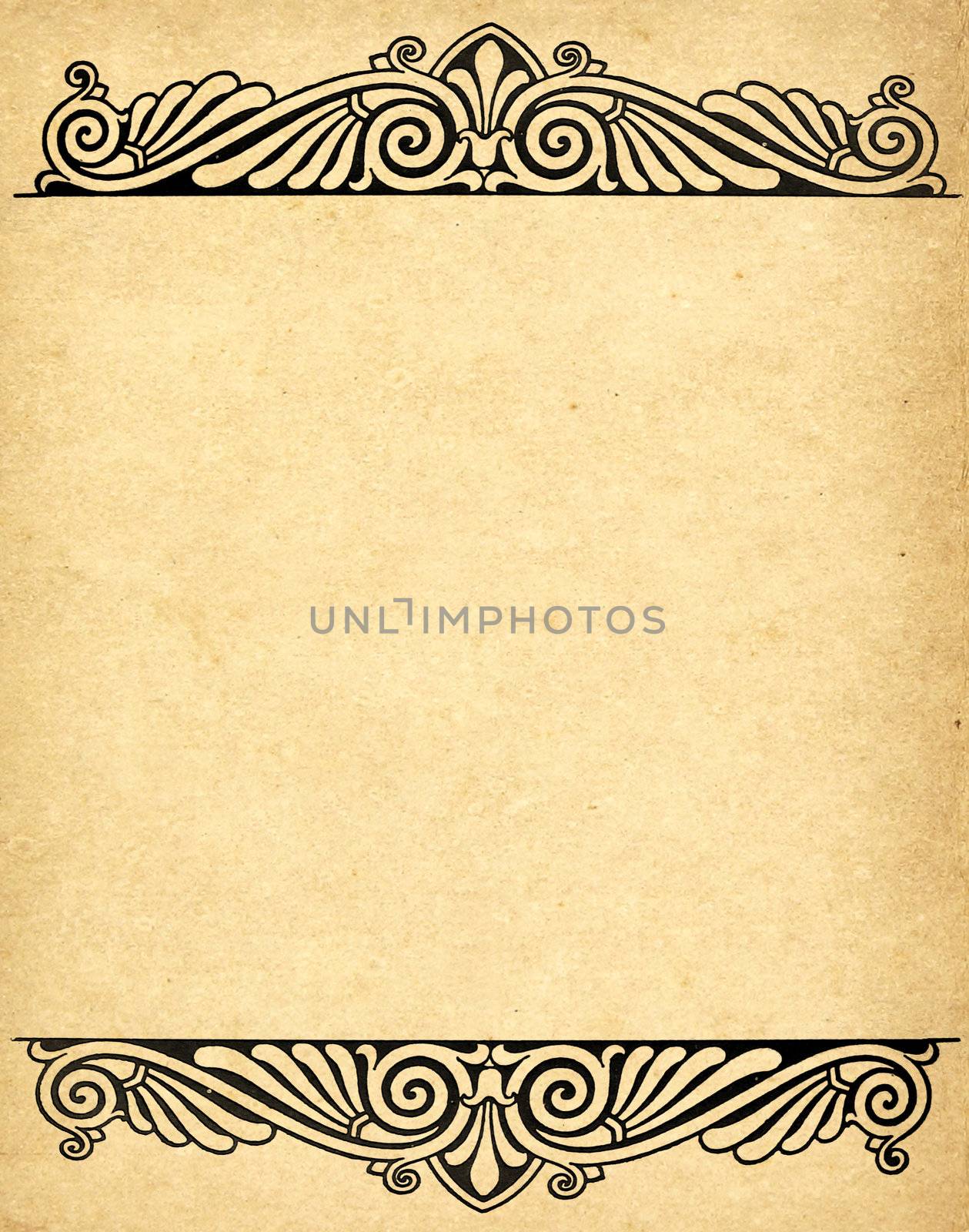 old grunge paper background with victorian style  by nuchylee