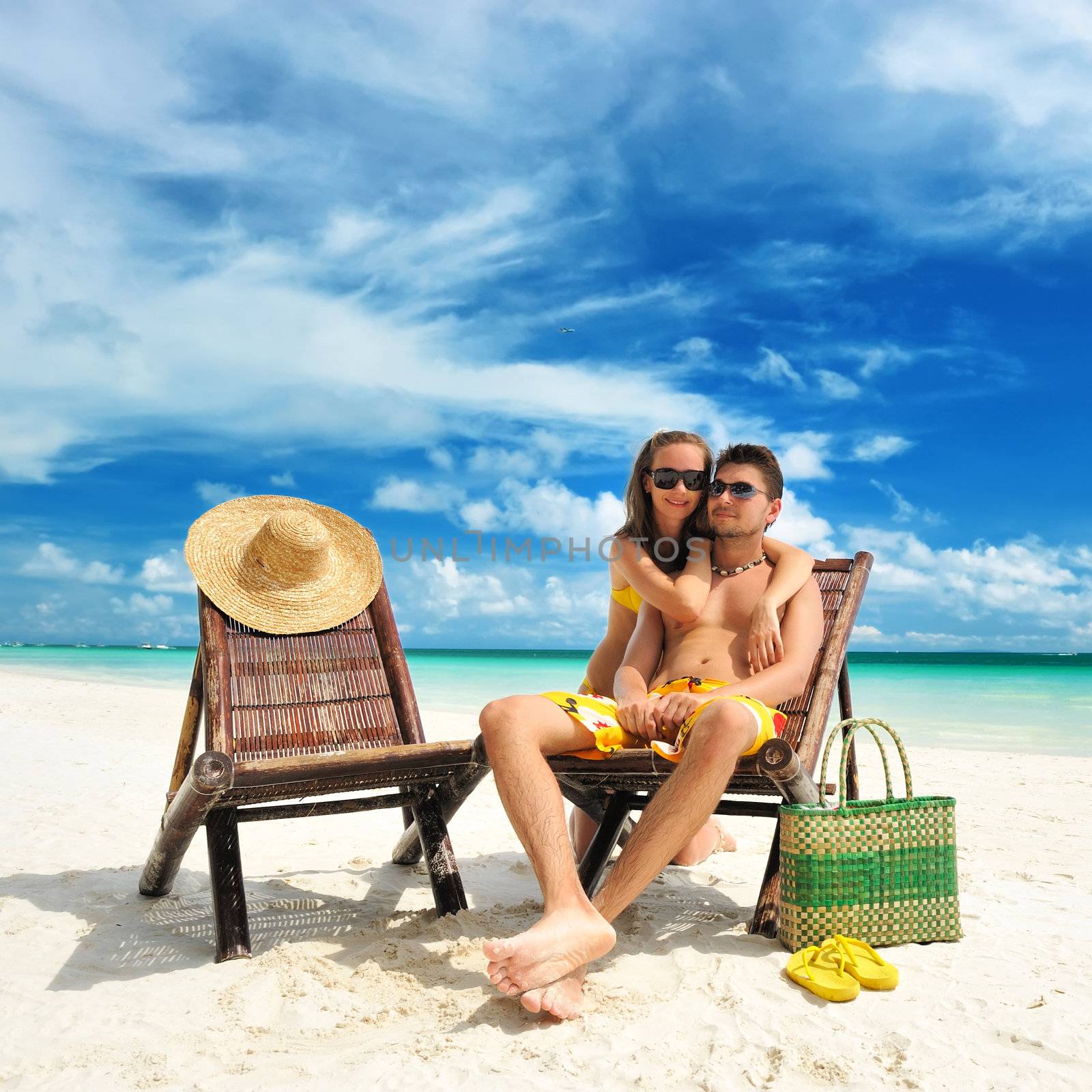 Couple on a tropical beach