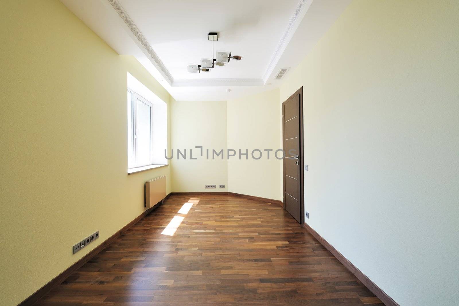 Empty new bedroom room interior 