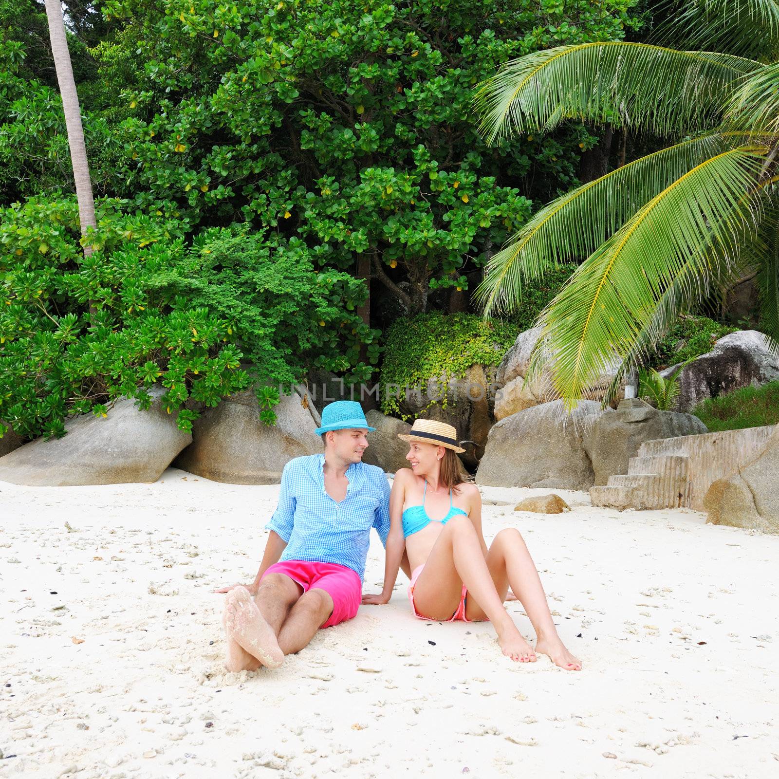 Couple on a tropical beach