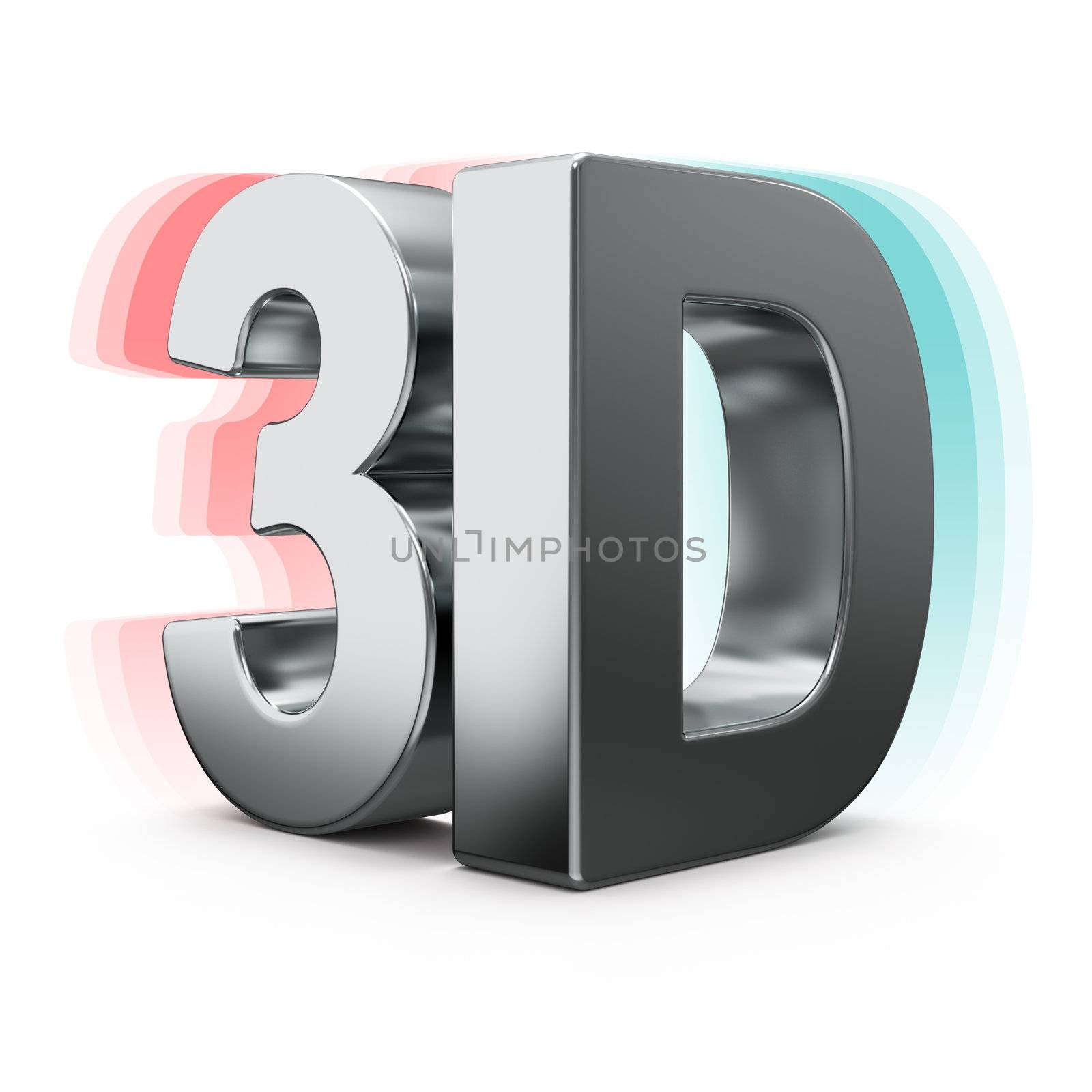 Metal 3D word on white by maxkabakov