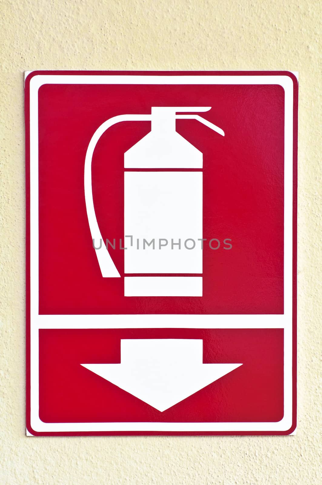 Fire extinguisher sign. by FER737NG