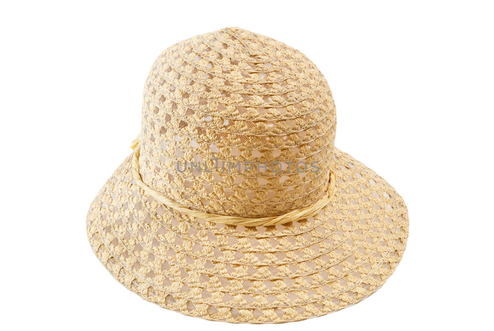 Straw hat it is isolated on a white background