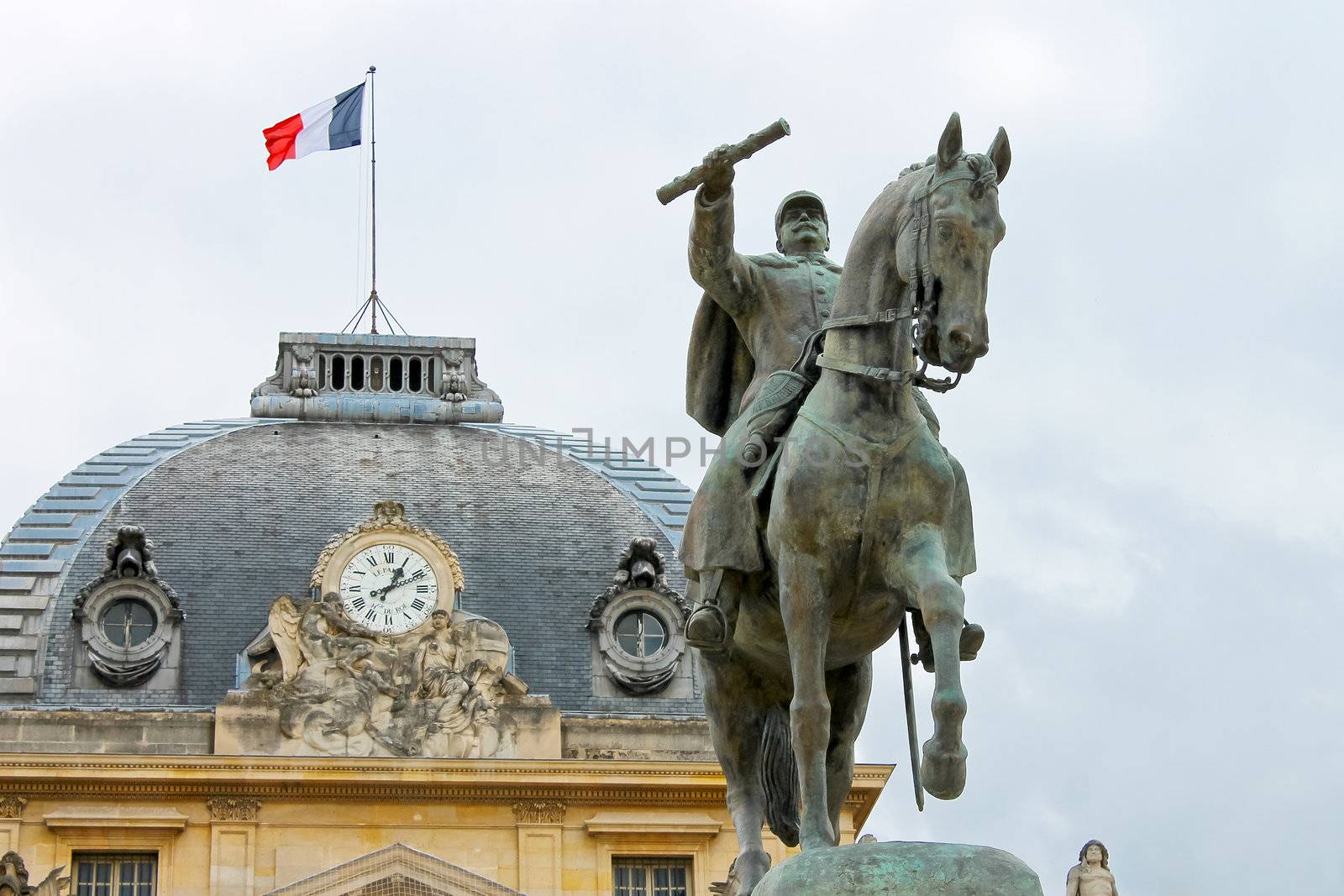 Equestrian Statue of Marechal Joffre  at the Champ de Mars in Pa by NickNick