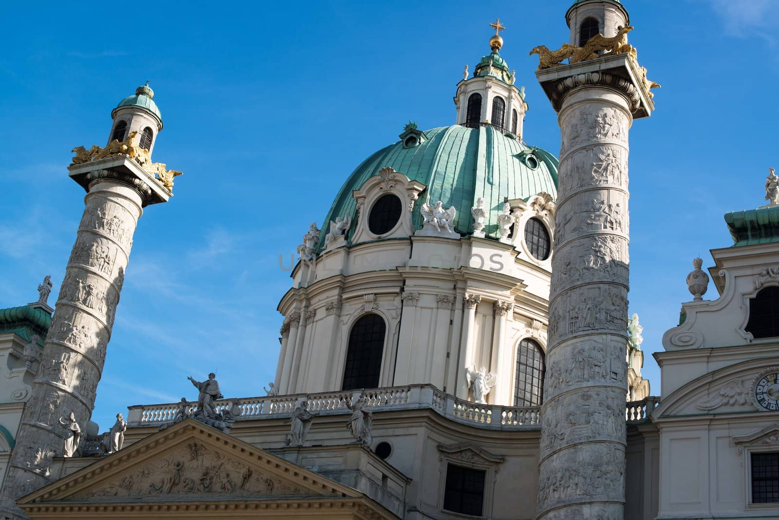 St. Charles's Church (Karlskirche) in Vienna, Austria - built from 1715 to 1737.