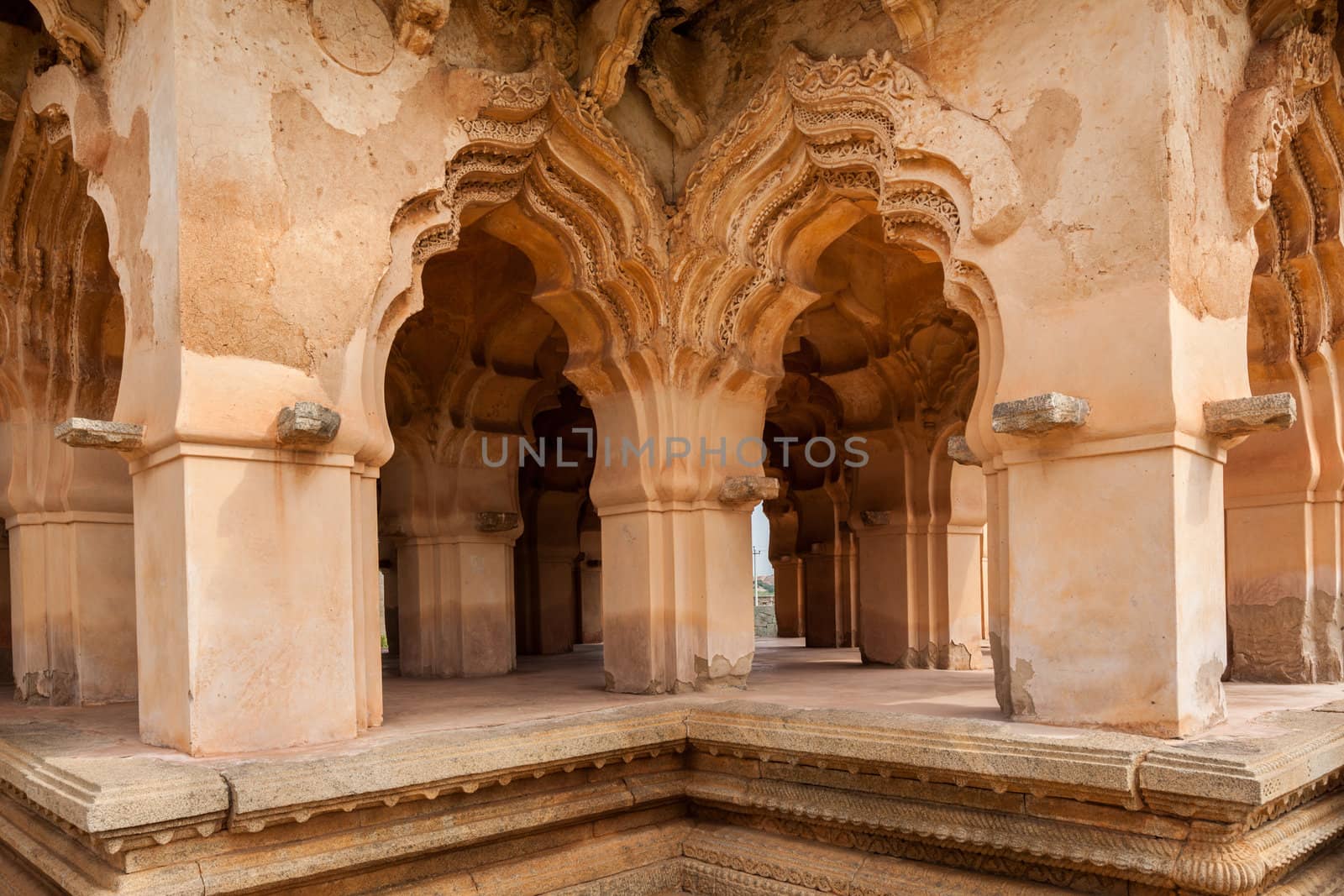 Lotus Mahal details. Royal Centre. Hampi, Karnataka, India