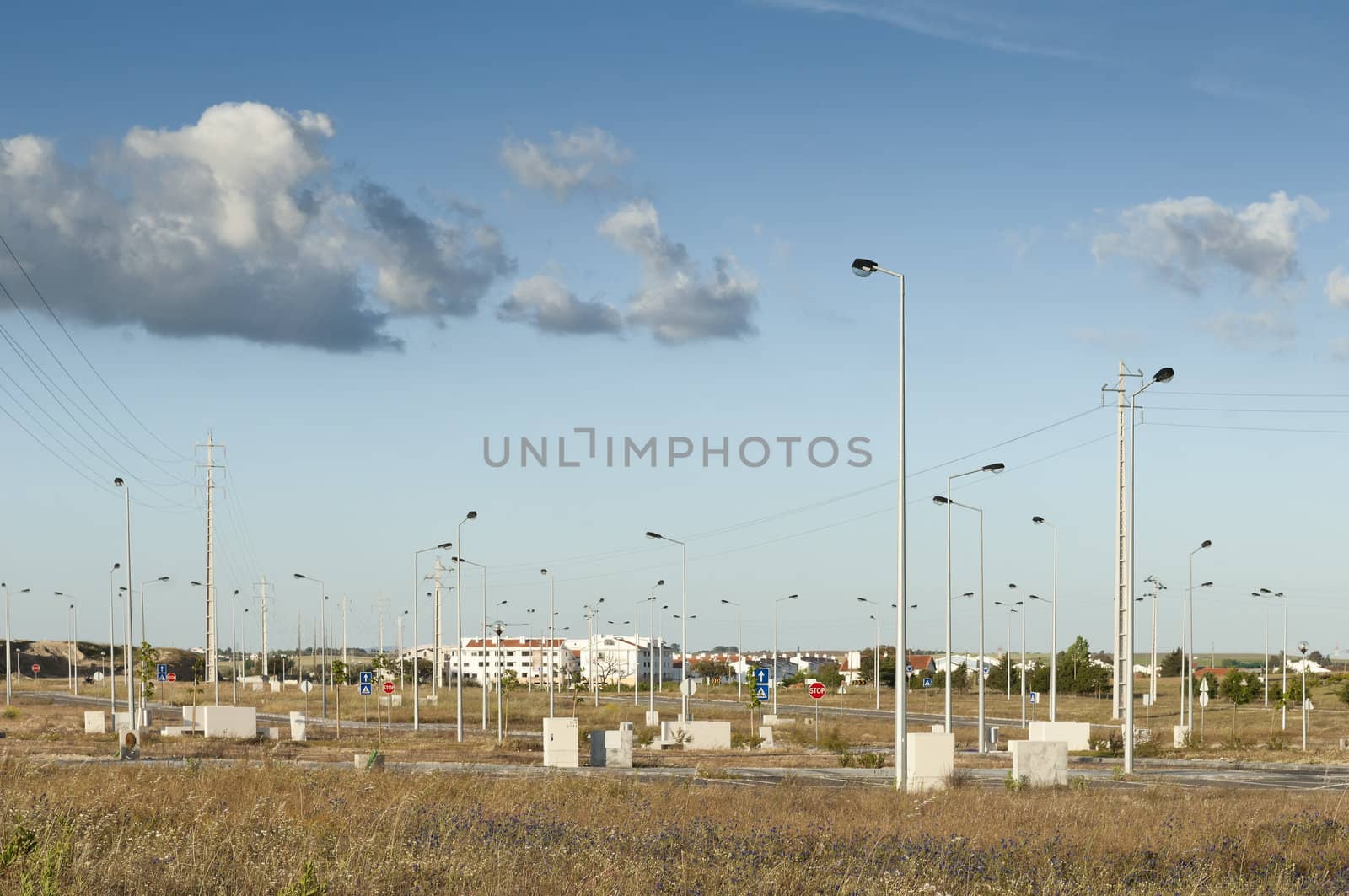 Fully infra-structured vacant lots ready for construction in the industrial park of Evora, Portugal