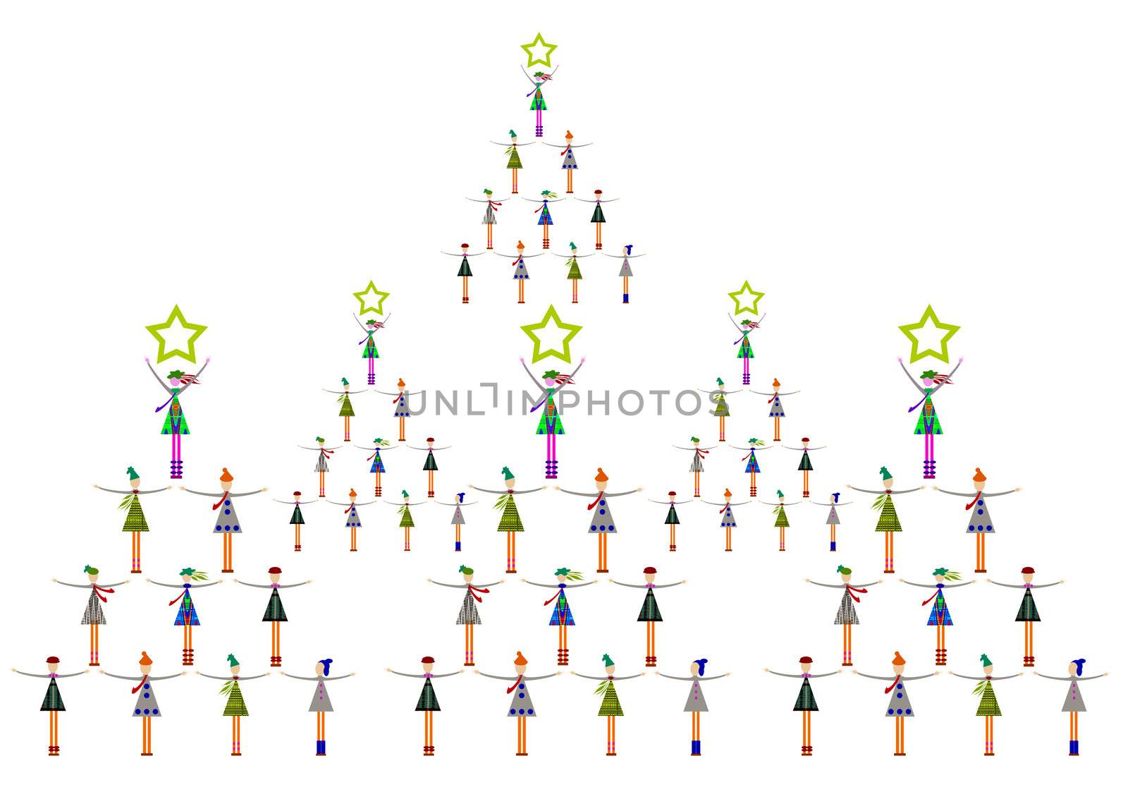 Christmas tree by africa