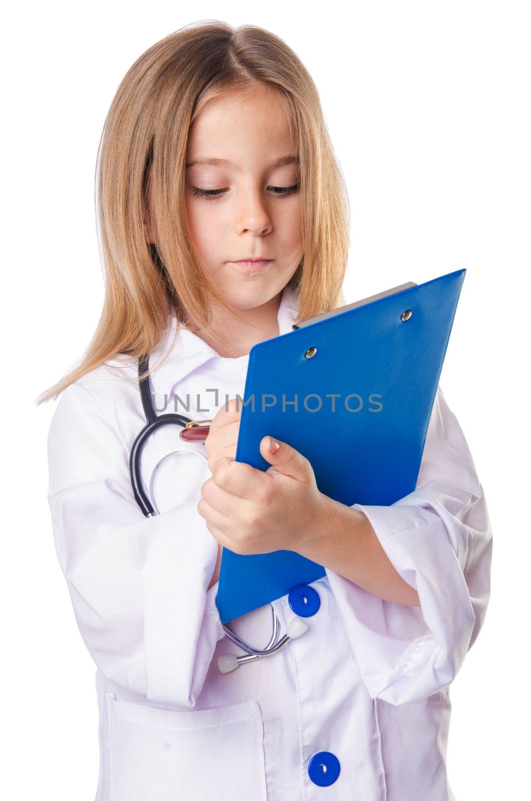 Little girl in doctor costume