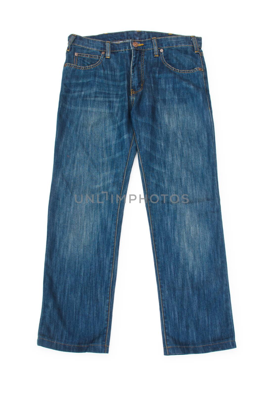 Pair of jeans isolated on the white