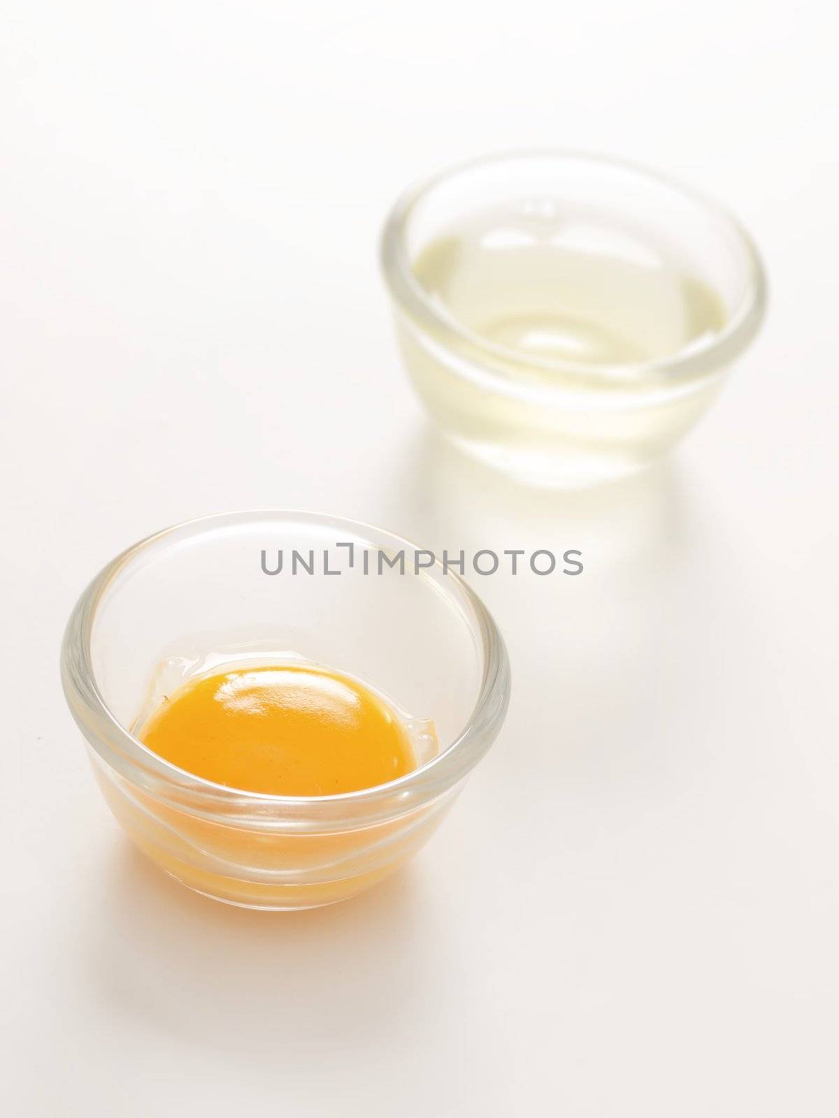 close up of a separated egg yolk