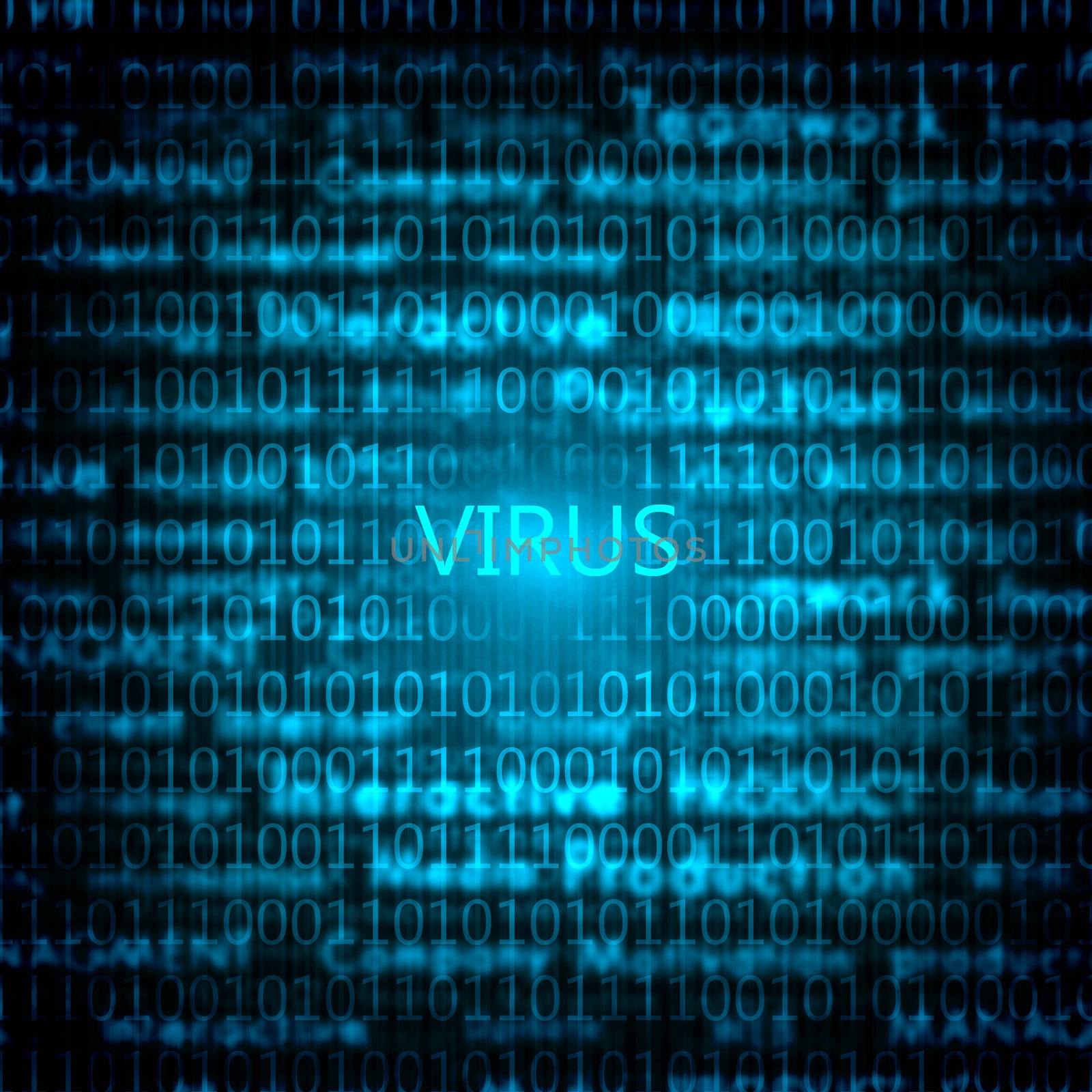 computer virus symbol by sergey_nivens