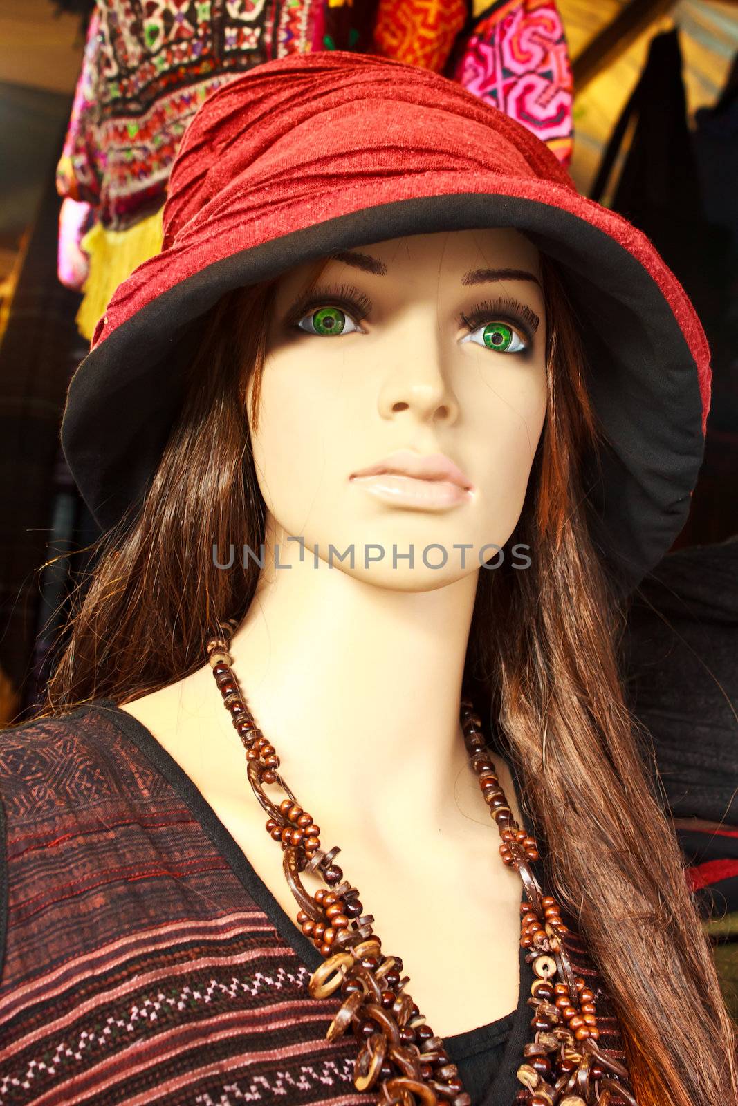 single isolated plastic mannequin - female by singkamc