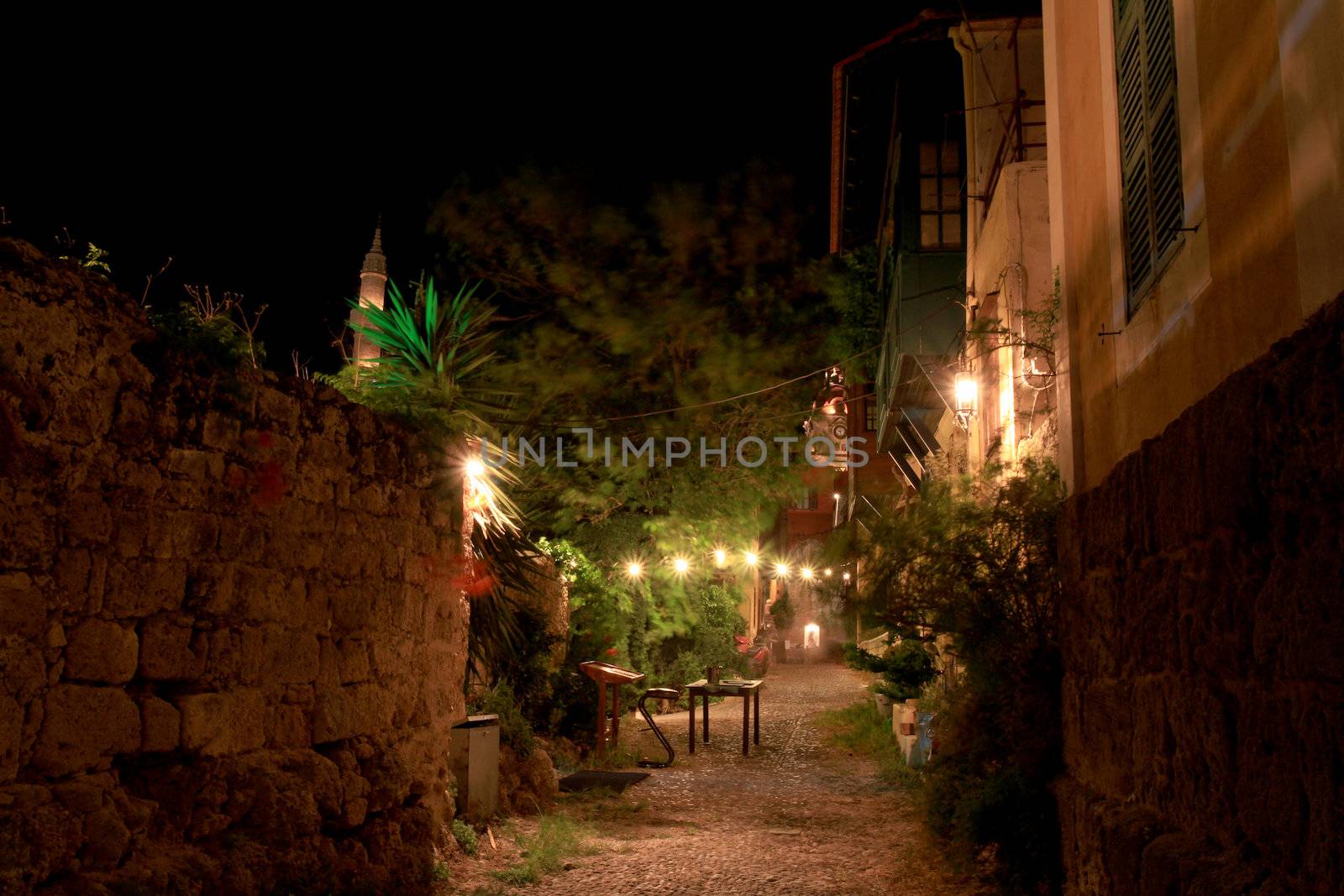 Ancient Streets in Rhodes Greece
