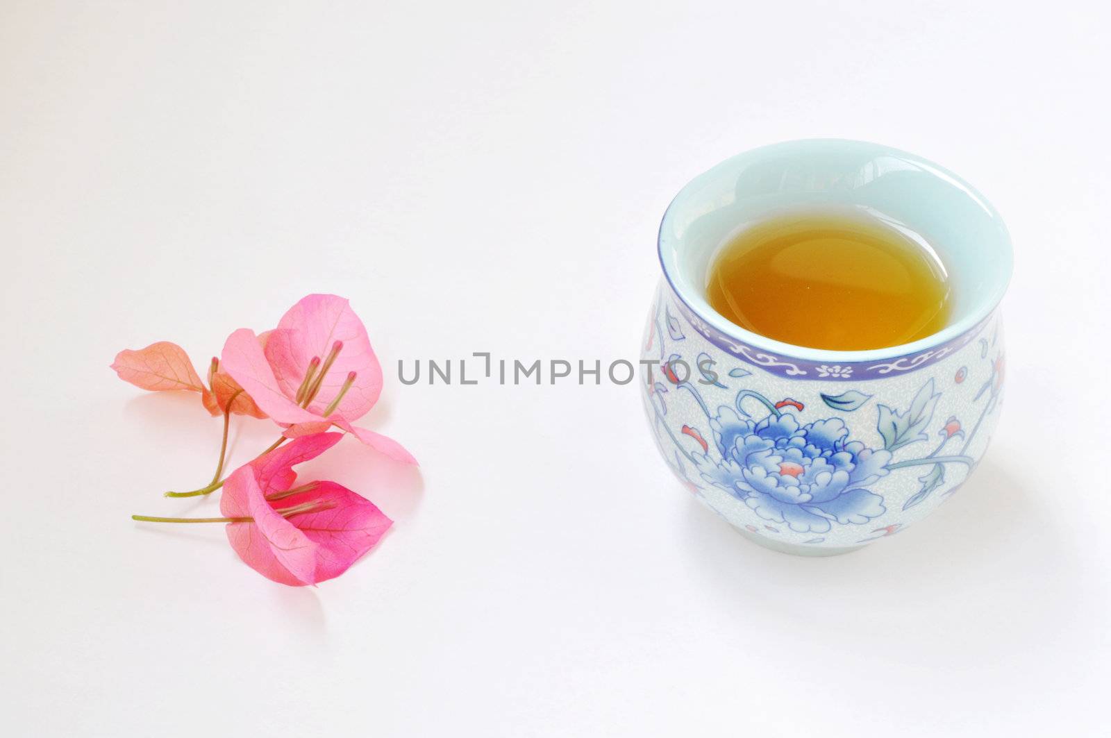 Traditional Chinese teaset on a white background