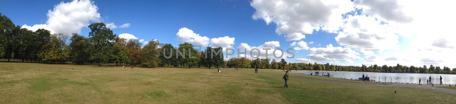 Hyde Park panoramic view in London - UK