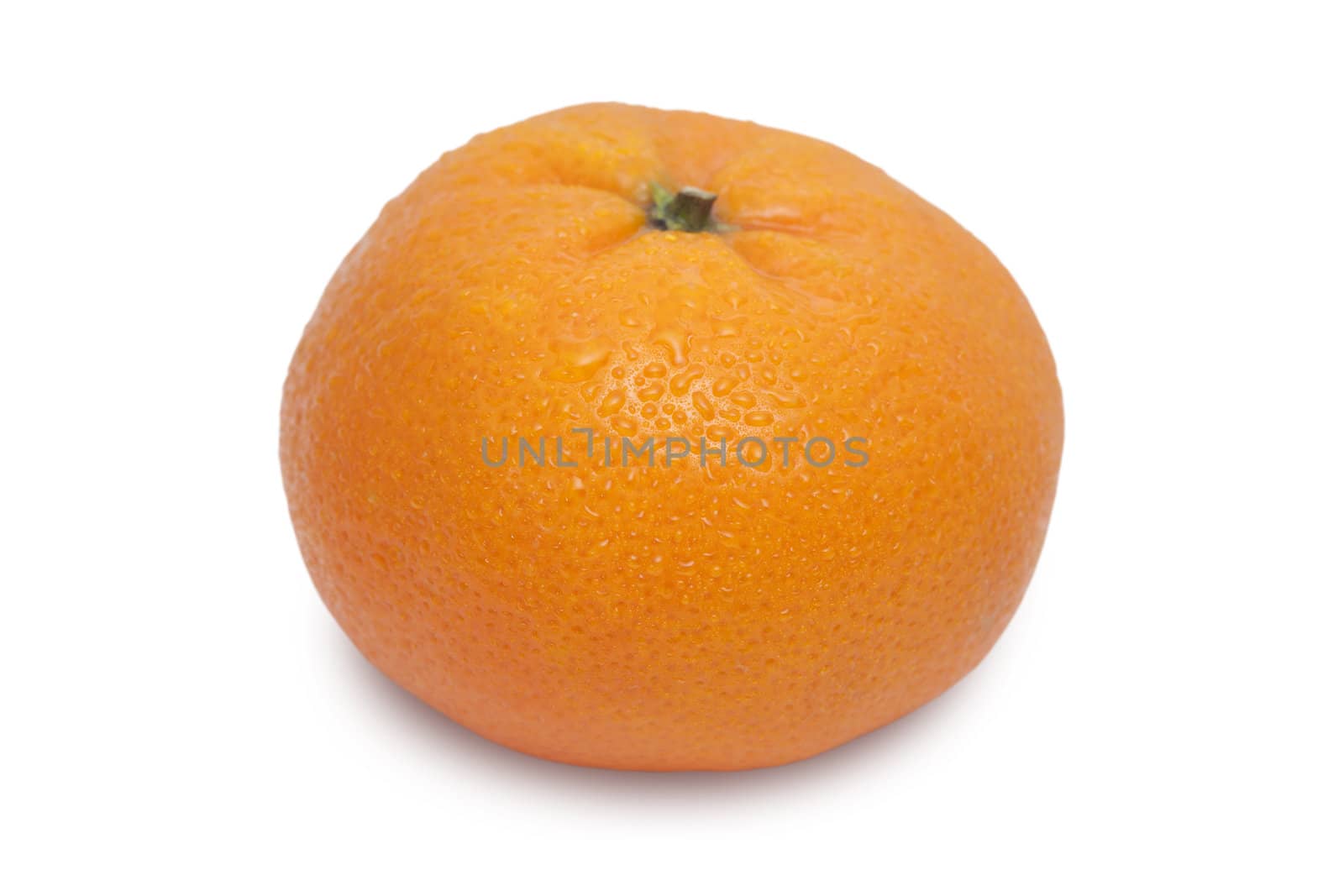 Ripe orange isolated on white background