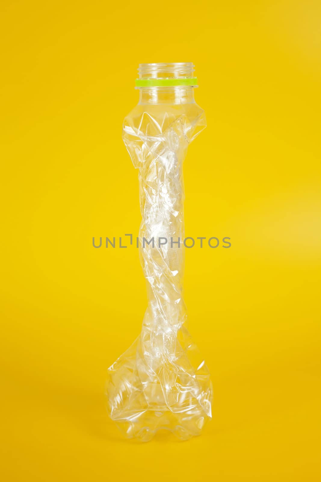Empty used plastic bottle