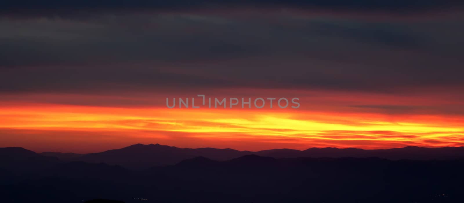 Blue Ridge Parkway Scenic Landscape Appalachian Mountains Ridges Sunset Layers over Great Smoky Mountains National Park