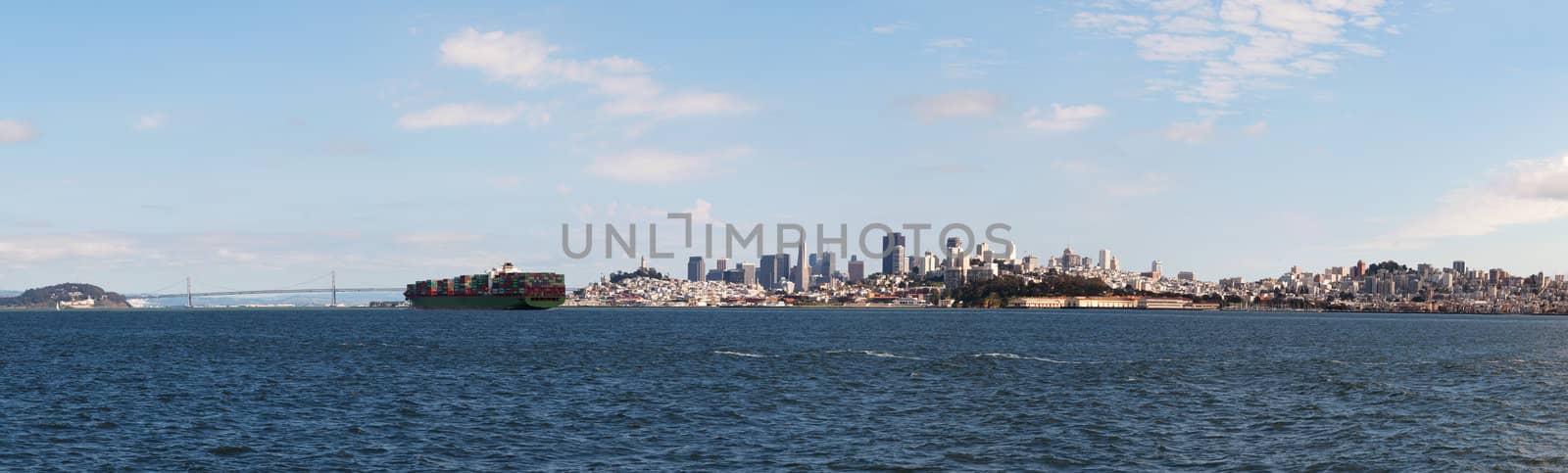 Downtown of San Francisco as seen from the bay by AndreyKr