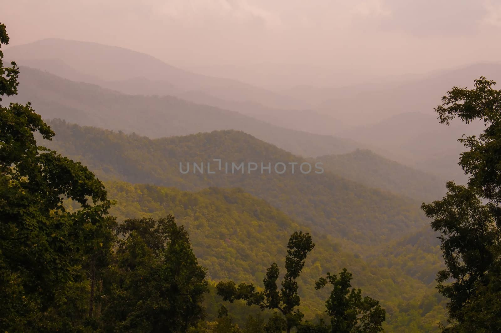 blue ridge parkway at smoky mountains by digidreamgrafix
