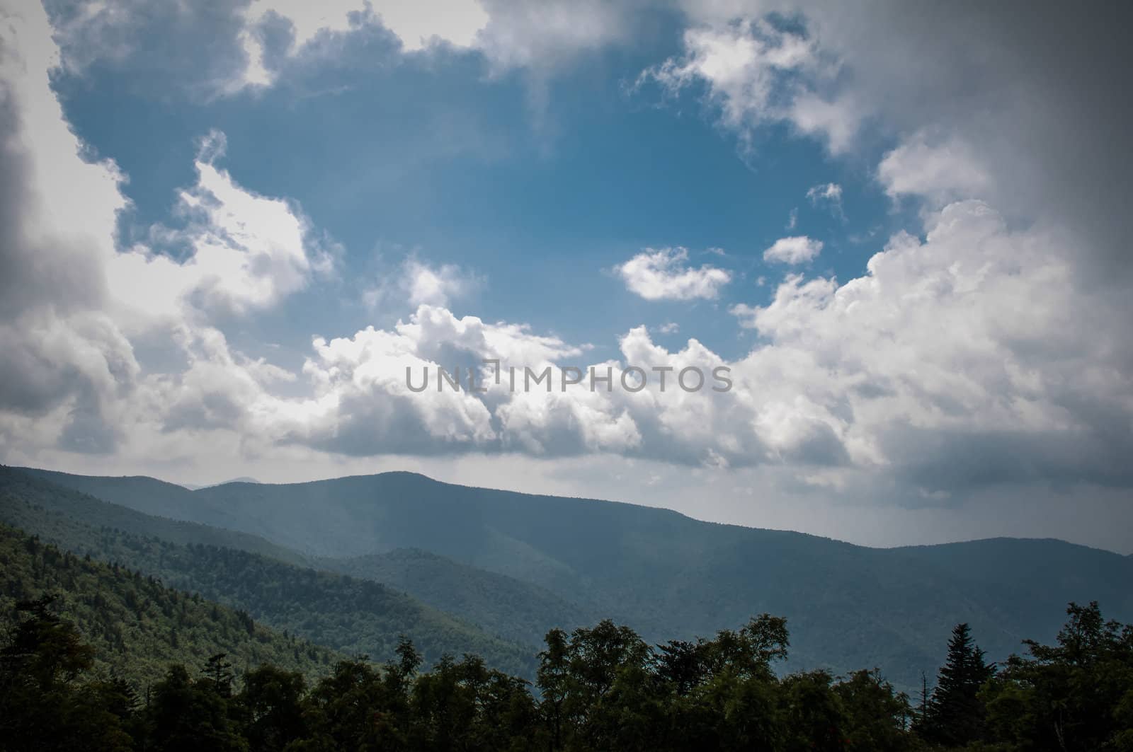 blue ridge parkway at smoky mountains by digidreamgrafix