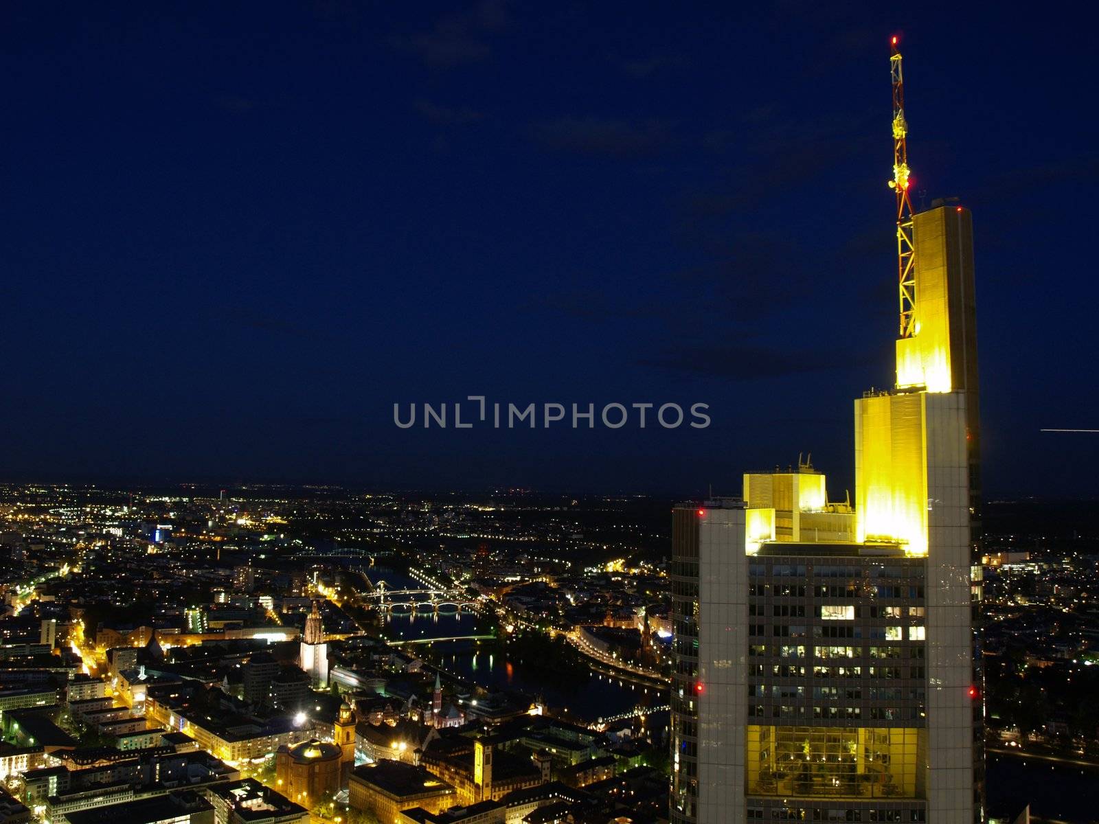 Nightscene of Frankfurt city