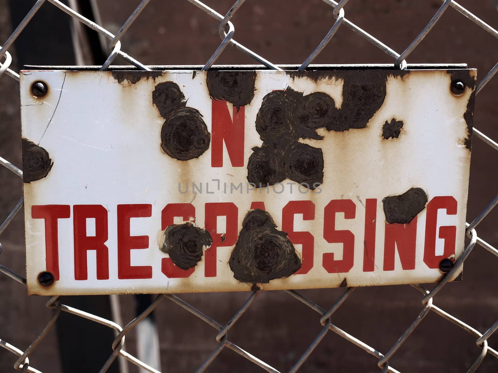 No trespassing sign